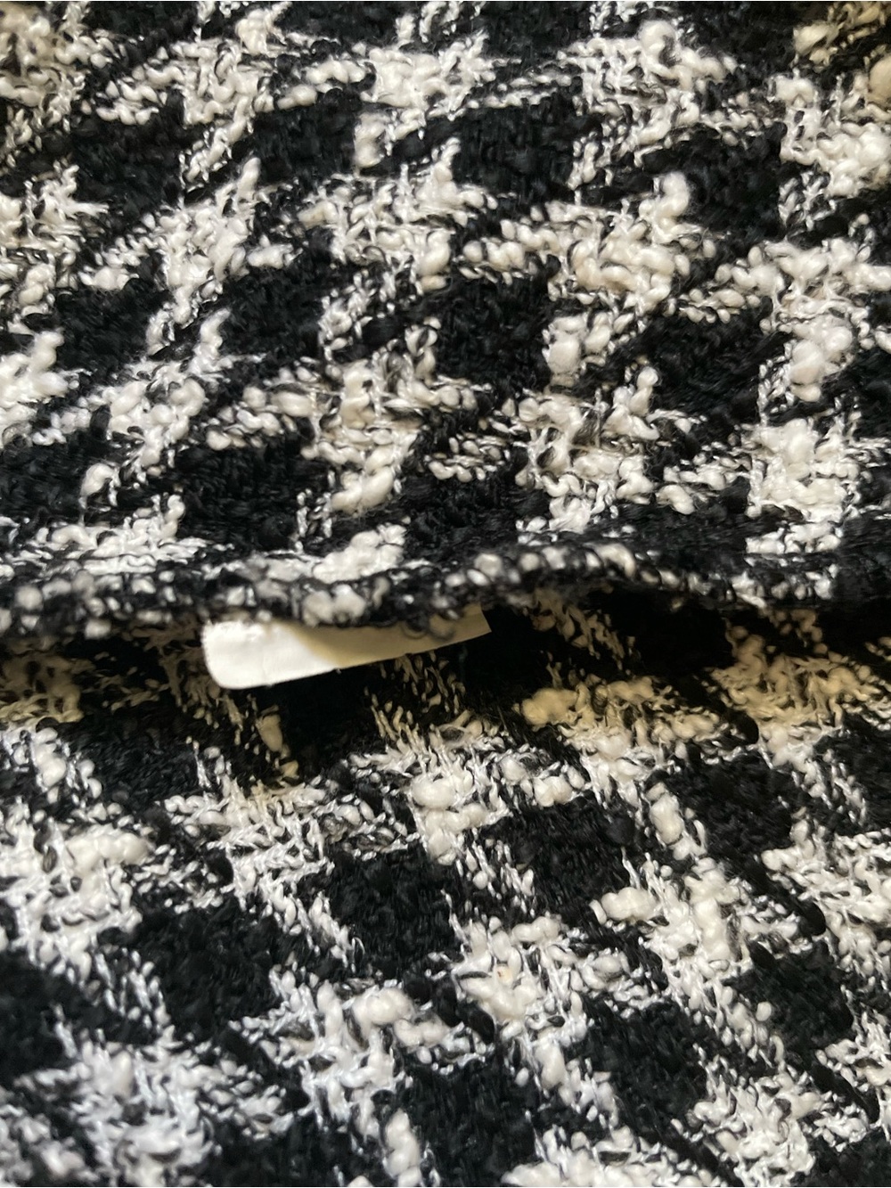 Zara Black and White Tweed Houndstooth A line Skirt - Picture 7 of 7